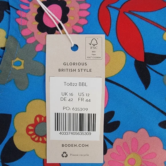 Boden NWT Adrianna Puff Sleeve Top - Picture 4 of 7